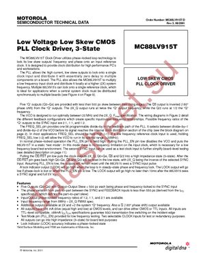 MC88LV915TFNR2 datasheet  